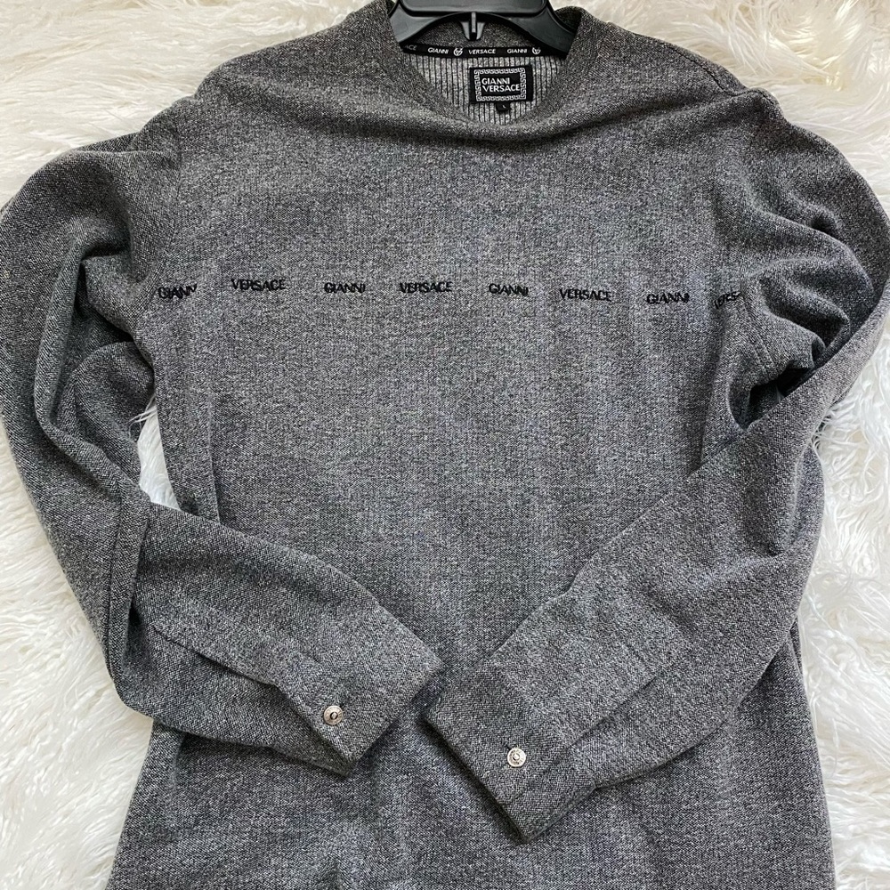 - Gianni Versace grey long sleeve shirt